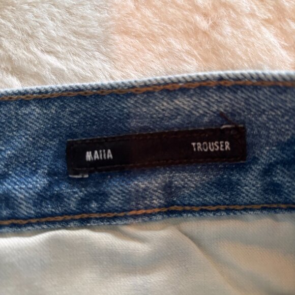 Edwin MAIIA Cropped Wide Leg Trouser Adjustable Waist Jeans One Way Color XS NWT - Picture 5 of 6